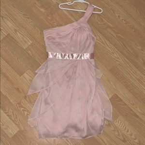 Blush pink formal cocktail dress